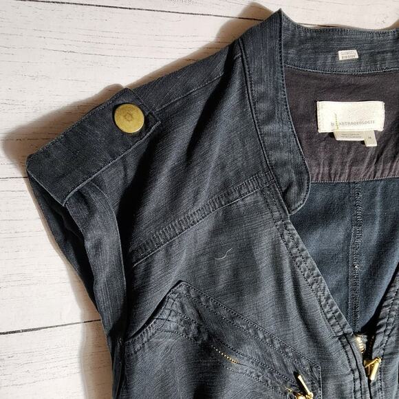 Anthropologie Halsey Utility Jumpsuit Boiler Suit Black Lyocell Size XS - Picture 15 of 15